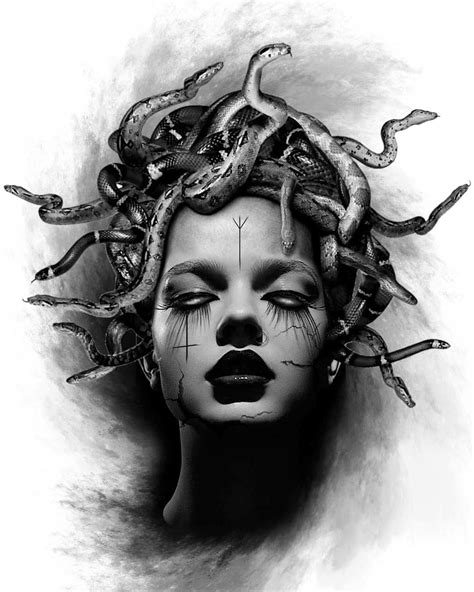 medusa portrait tattoo.